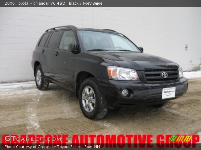 2006 Toyota Highlander V6 4WD in Black