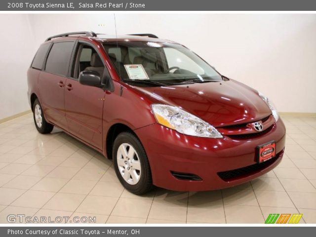 2008 Toyota Sienna LE in Salsa Red Pearl