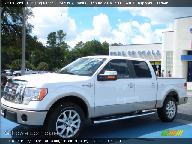 2010 Ford F150 King Ranch SuperCrew in White Platinum Metallic Tri Coat