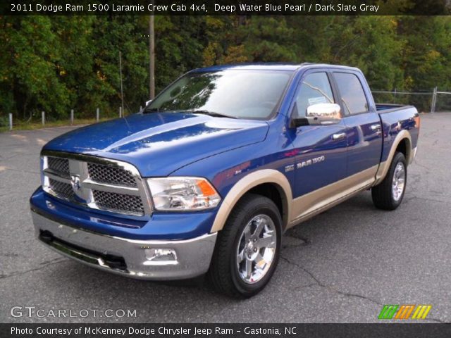 2011 Dodge Ram 1500 Laramie Crew Cab 4x4 in Deep Water Blue Pearl
