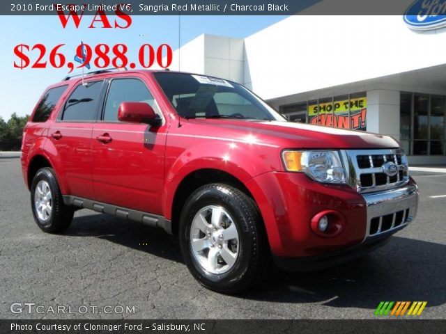 2010 Ford Escape Limited V6 in Sangria Red Metallic