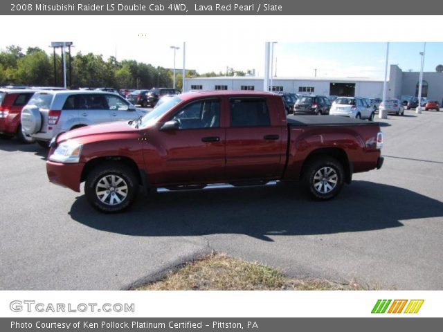2008 Mitsubishi Raider LS Double Cab 4WD in Lava Red Pearl