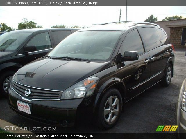 2008 Nissan Quest 3.5 S in Galaxy Black Metallic