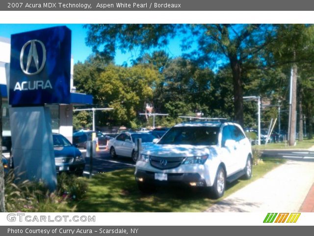 2007 Acura MDX Technology in Aspen White Pearl