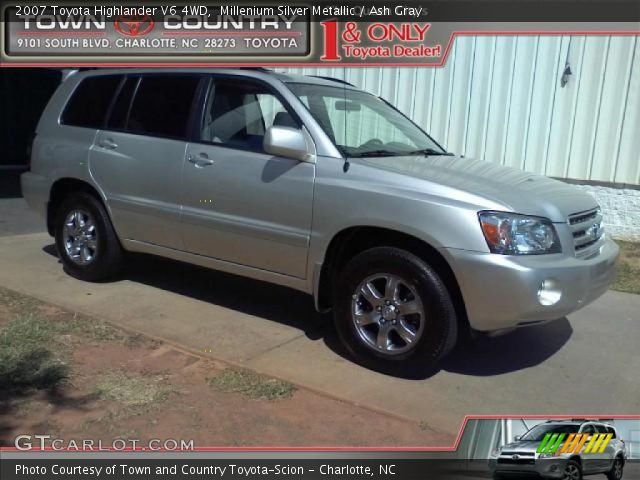 2007 Toyota Highlander V6 4WD in Millenium Silver Metallic