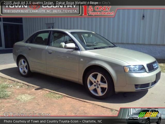 2005 Audi A4 3.0 quattro Sedan in Dakar Beige Metallic