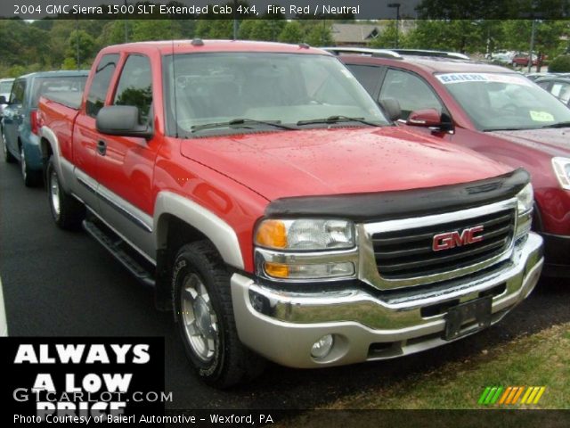 2004 GMC Sierra 1500 SLT Extended Cab 4x4 in Fire Red