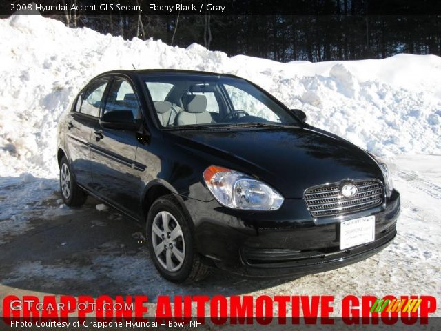 2008 Hyundai Accent GLS Sedan in Ebony Black