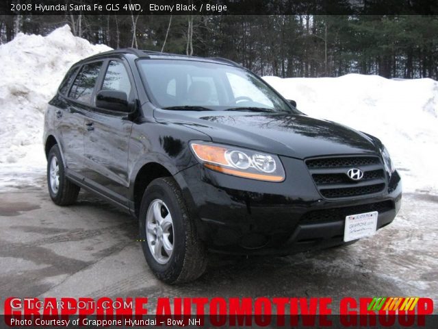 2008 Hyundai Santa Fe GLS 4WD in Ebony Black