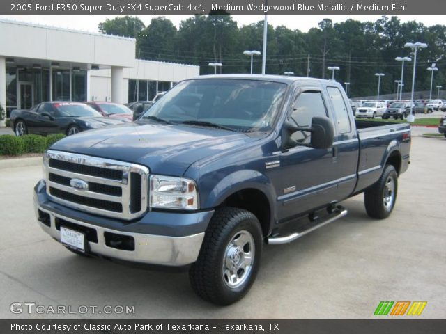 2005 Ford F350 Super Duty FX4 SuperCab 4x4 in Medium Wedgewood Blue Metallic