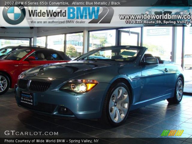 2007 BMW 6 Series 650i Convertible in Atlantic Blue Metallic