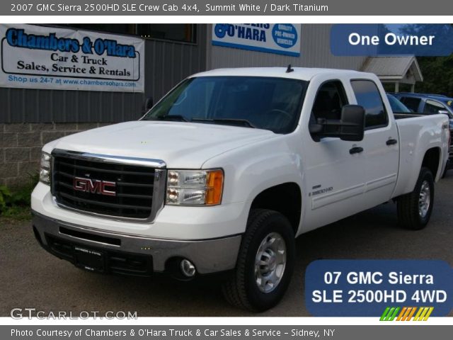 2007 GMC Sierra 2500HD SLE Crew Cab 4x4 in Summit White