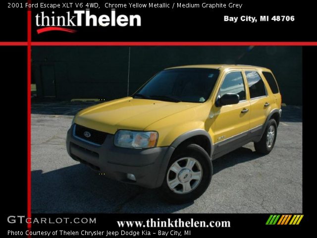 2001 Ford Escape XLT V6 4WD in Chrome Yellow Metallic