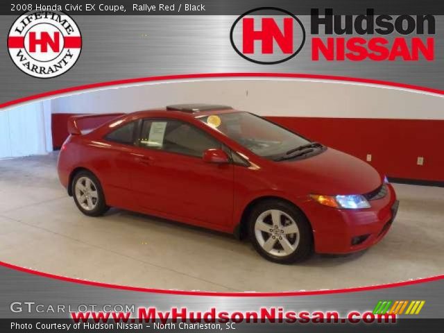 2008 Honda Civic EX Coupe in Rallye Red