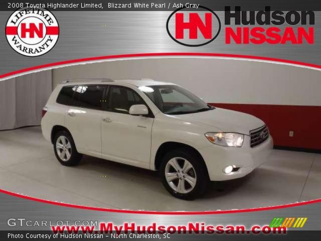 2008 Toyota Highlander Limited in Blizzard White Pearl