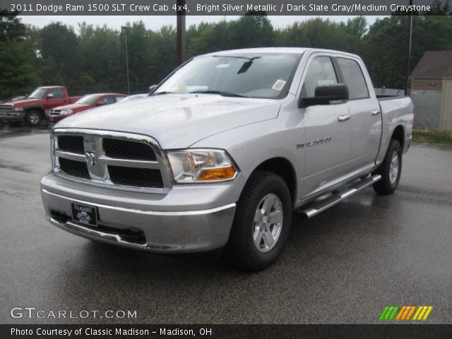 2011 Dodge Ram 1500 SLT Crew Cab 4x4 in Bright Silver Metallic