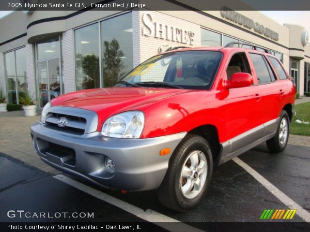 2005 Hyundai Santa Fe GLS in Canyon Red