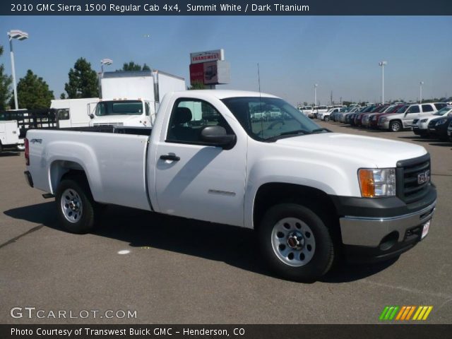 2010 GMC Sierra 1500 Regular Cab 4x4 in Summit White