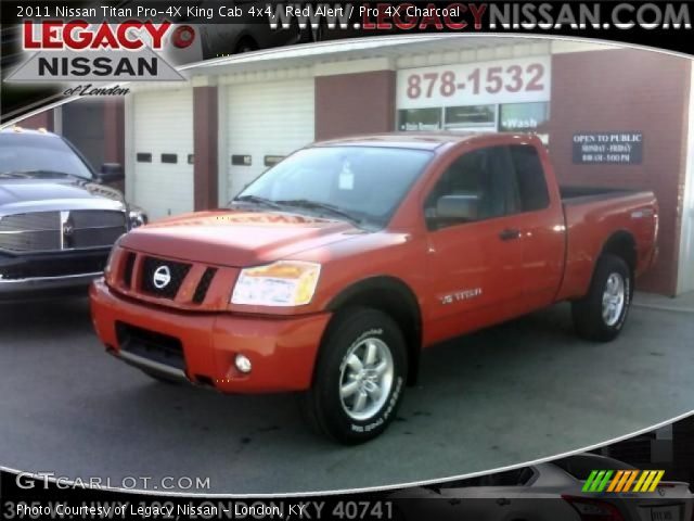 2011 Nissan Titan Pro-4X King Cab 4x4 in Red Alert