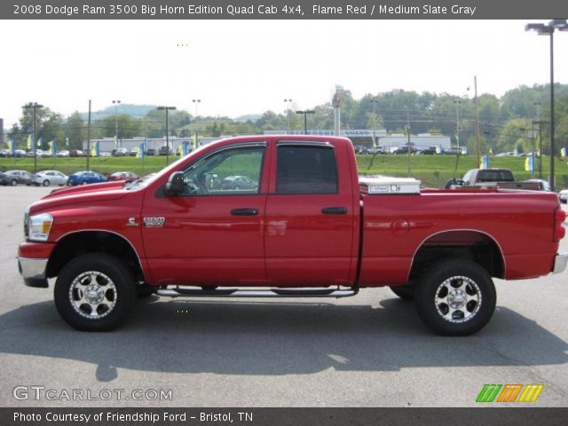 2008 Dodge Ram 3500 Big Horn Edition Quad Cab 4x4 in Flame Red