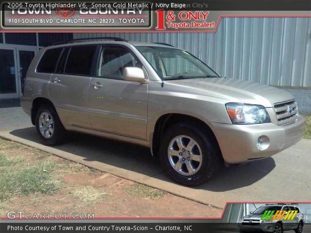 2006 Toyota Highlander V6 in Sonora Gold Metallic