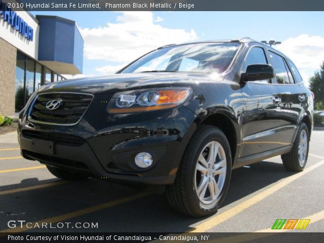 2010 Hyundai Santa Fe Limited in Phantom Black Metallic