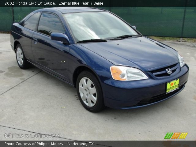 2002 Honda Civic EX Coupe in Eternal Blue Pearl