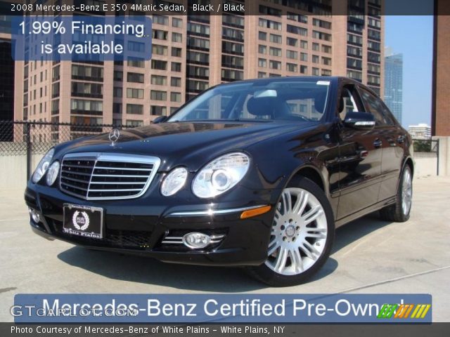2008 Mercedes-Benz E 350 4Matic Sedan in Black