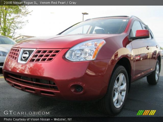 2008 Nissan Rogue SL in Venom Red Pearl