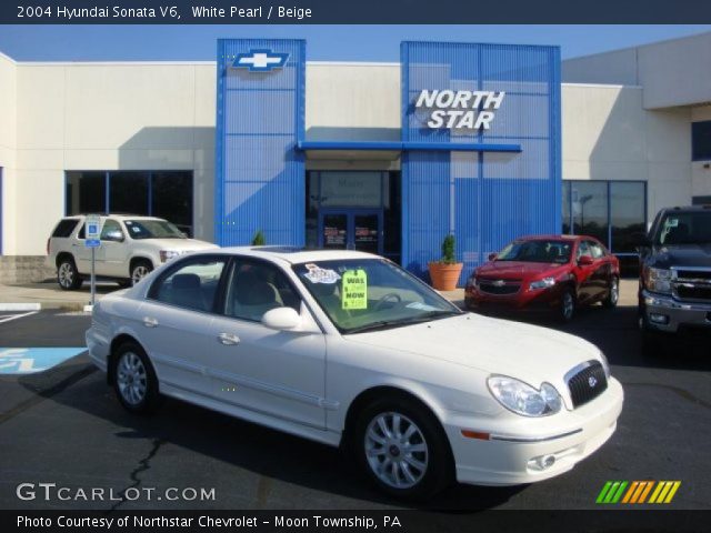 2004 Hyundai Sonata V6 in White Pearl