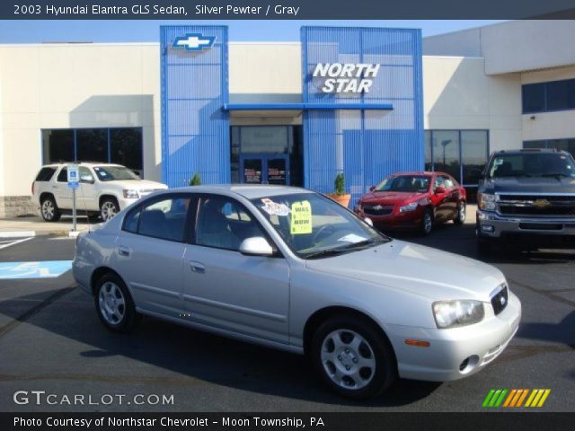 2003 Hyundai Elantra GLS Sedan in Silver Pewter