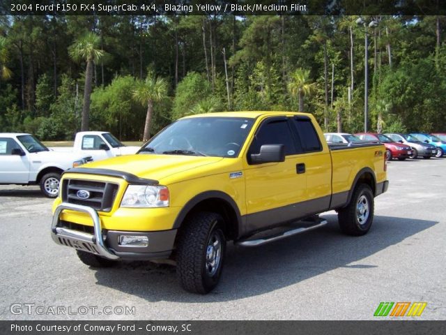 2004 Ford F150 FX4 SuperCab 4x4 in Blazing Yellow