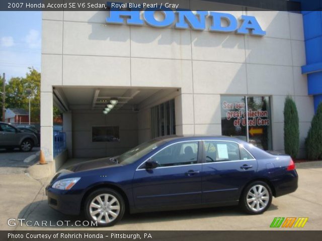 2007 Honda Accord SE V6 Sedan in Royal Blue Pearl