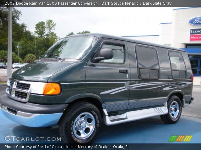2003 Dodge Ram Van 1500 Passenger Conversion in Dark Spruce Metallic