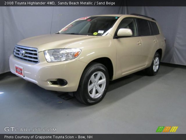 2008 Toyota Highlander 4WD in Sandy Beach Metallic