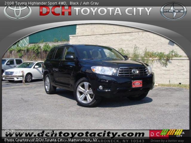 2008 Toyota Highlander Sport 4WD in Black