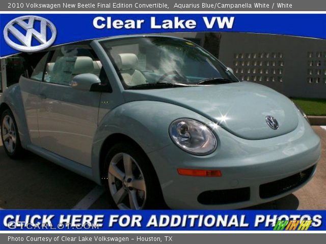 2010 Volkswagen New Beetle Final Edition Convertible in Aquarius Blue/Campanella White
