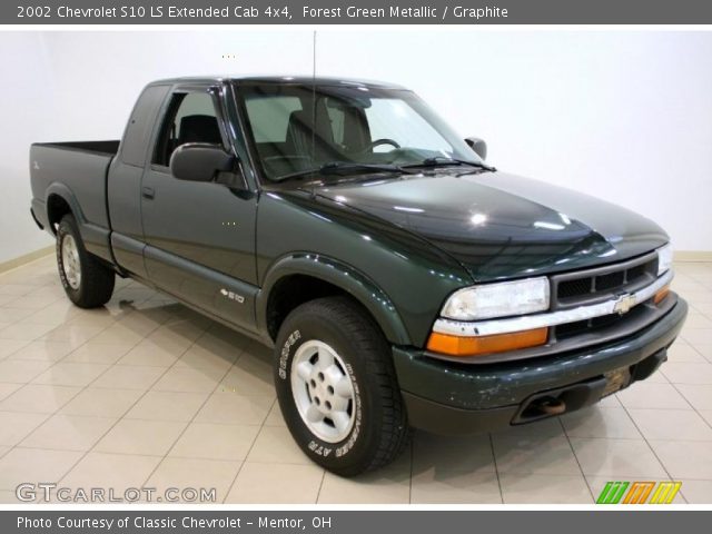 2002 Chevrolet S10 LS Extended Cab 4x4 in Forest Green Metallic