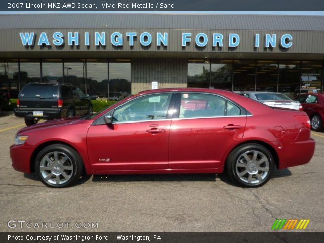 2007 Lincoln MKZ AWD Sedan in Vivid Red Metallic