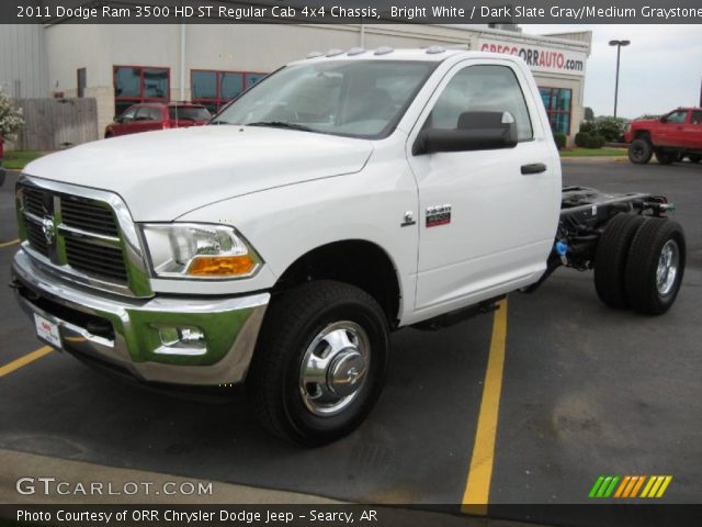 2011 Dodge Ram 3500 HD ST Regular Cab 4x4 Chassis in Bright White