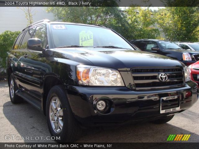 2004 Toyota Highlander V6 4WD in Black