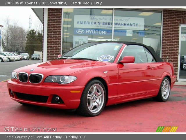 2005 BMW 3 Series 330i Convertible in Electric Red