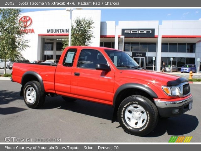 2003 Toyota Tacoma V6 Xtracab 4x4 in Radiant Red