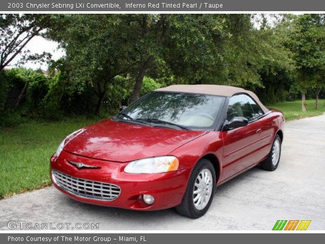 2003 Chrysler Sebring LXi Convertible in Inferno Red Tinted Pearl