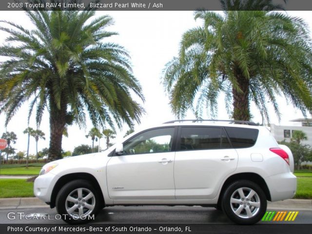 2008 Toyota RAV4 Limited in Blizzard Pearl White