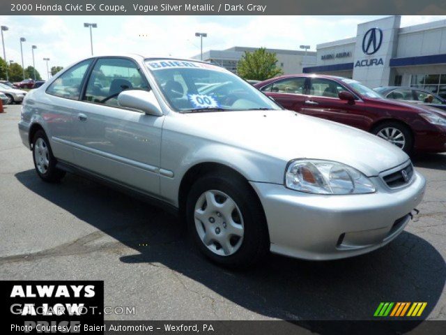 2000 Honda Civic EX Coupe in Vogue Silver Metallic