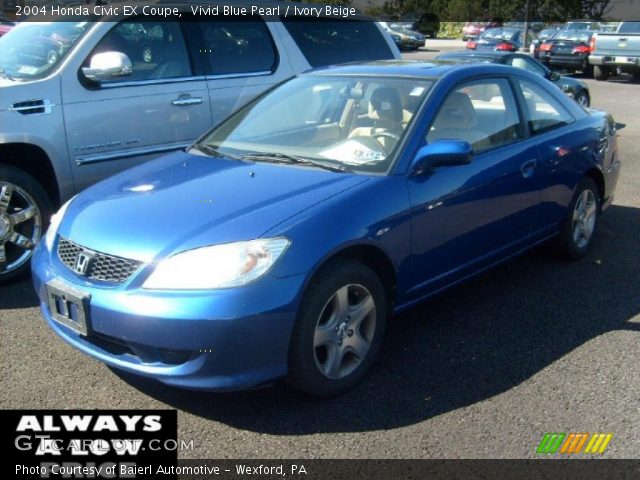 2004 Honda Civic EX Coupe in Vivid Blue Pearl