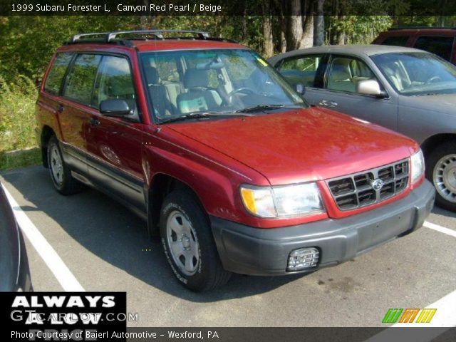 1999 Subaru Forester L in Canyon Red Pearl