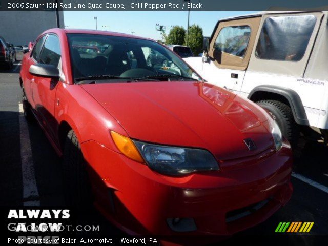 2006 Saturn ION Red Line Quad Coupe in Chili Pepper Red