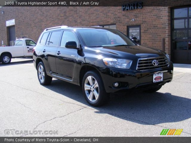 2008 Toyota Highlander Sport 4WD in Black